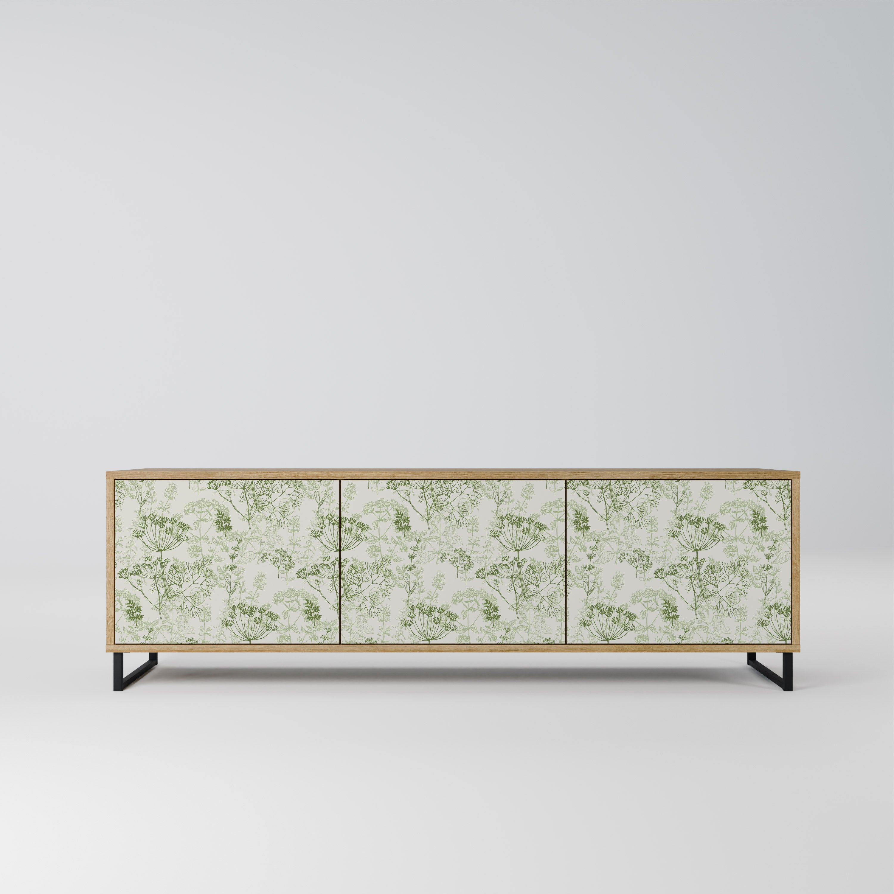 FENNEL BALDACHIN Mueble TV de 3 puertas efecto roble