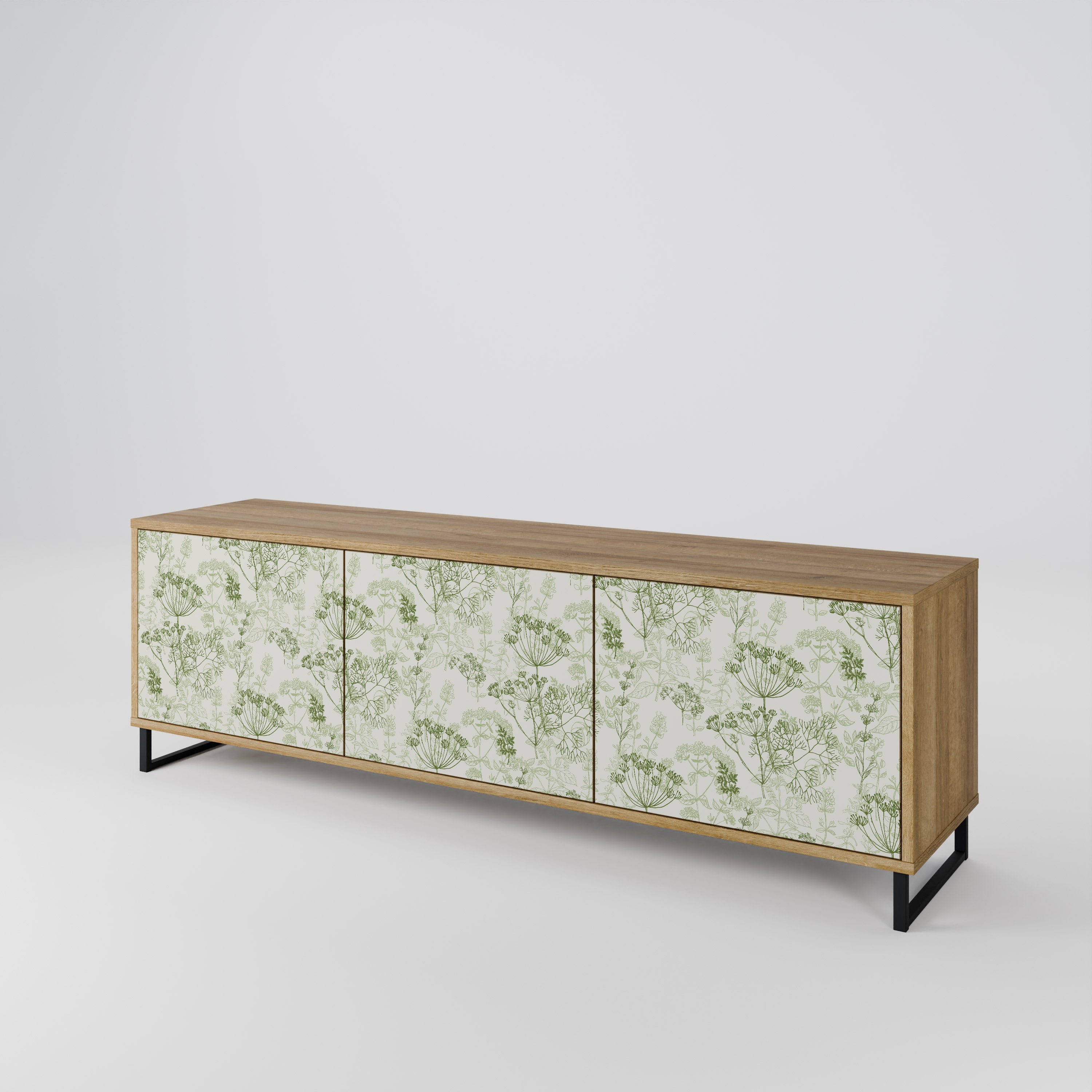 FENNEL BALDACHIN Mueble TV de 3 puertas efecto roble