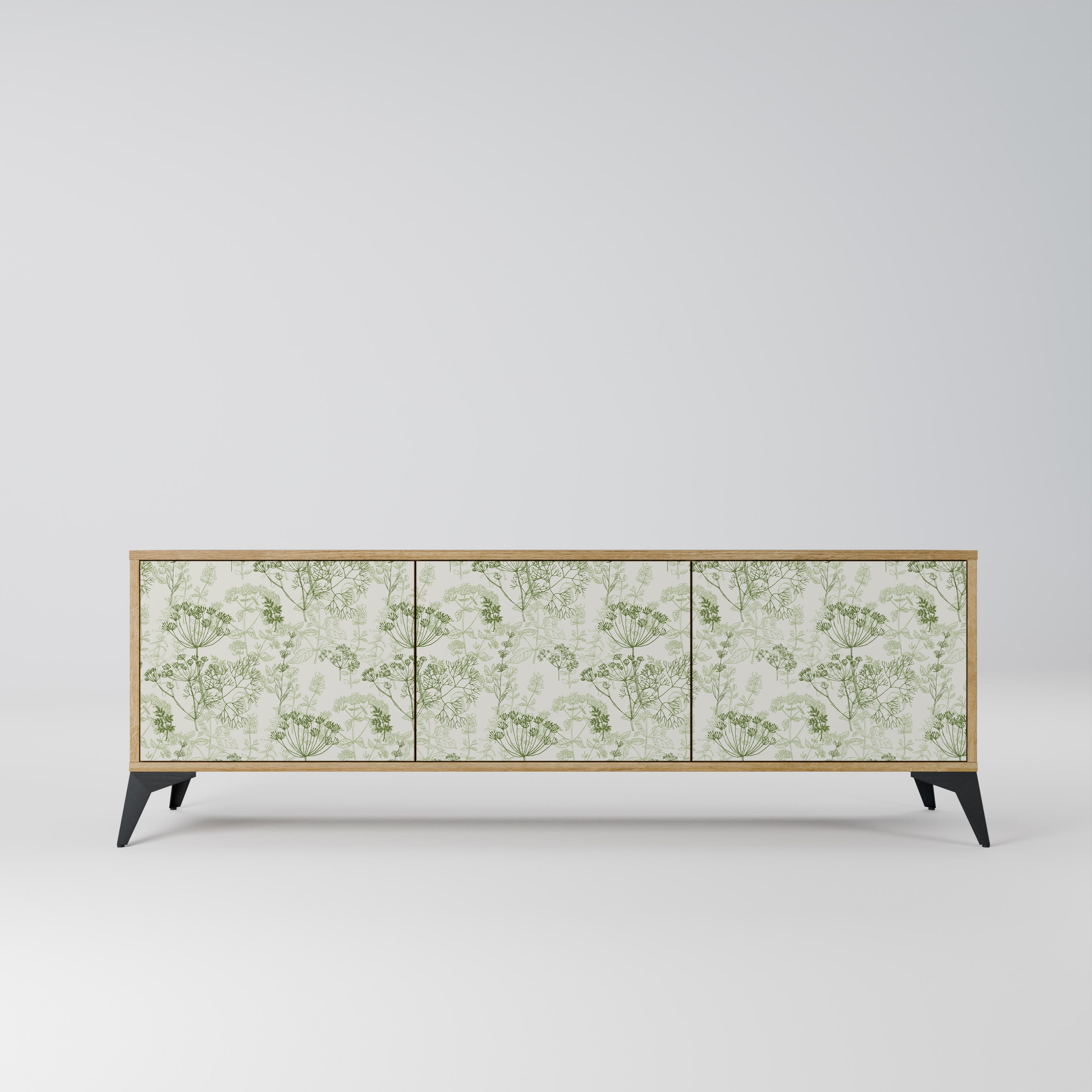 FENNEL BALDACHIN Mueble TV de 3 puertas efecto roble