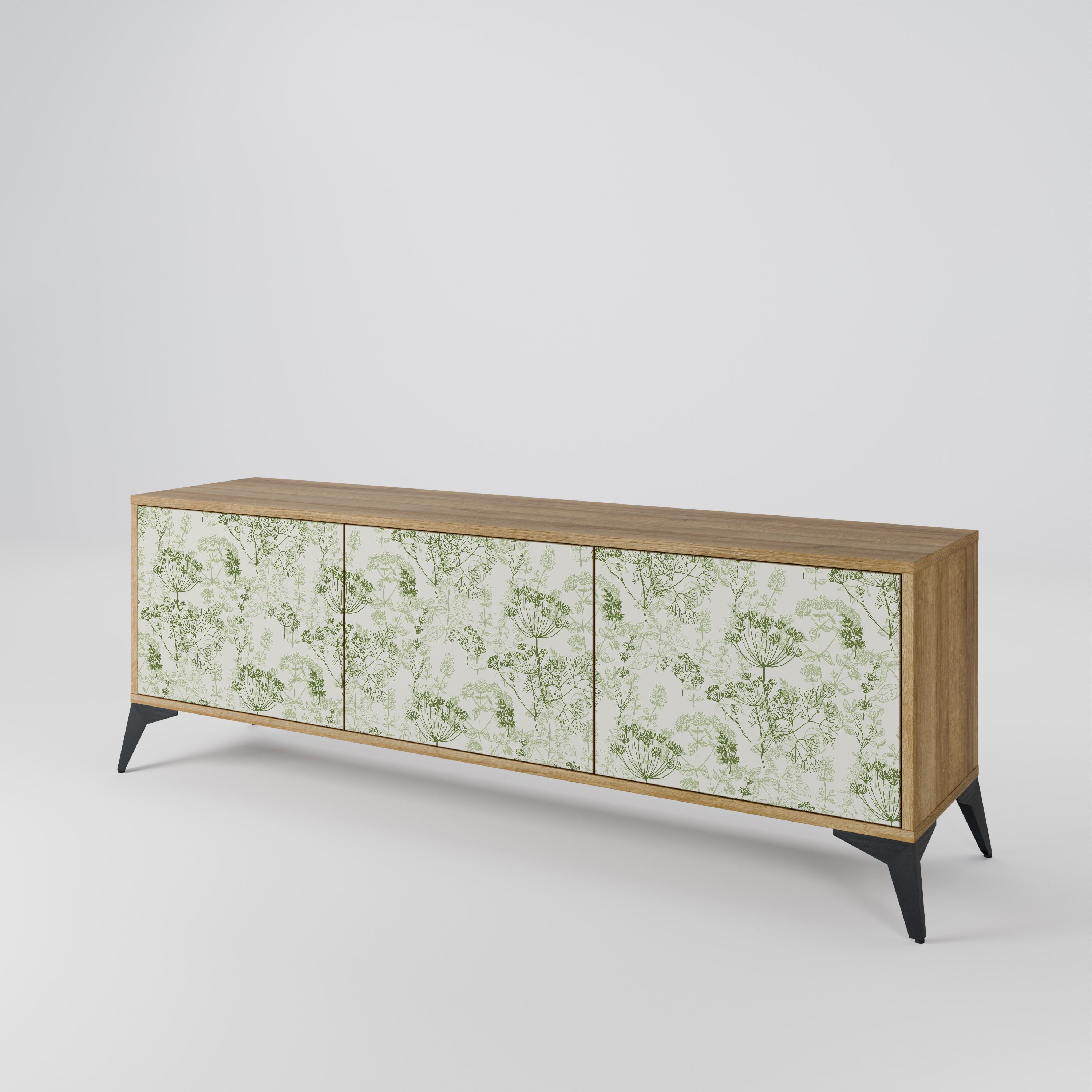 FENNEL BALDACHIN Mueble TV de 3 puertas efecto roble