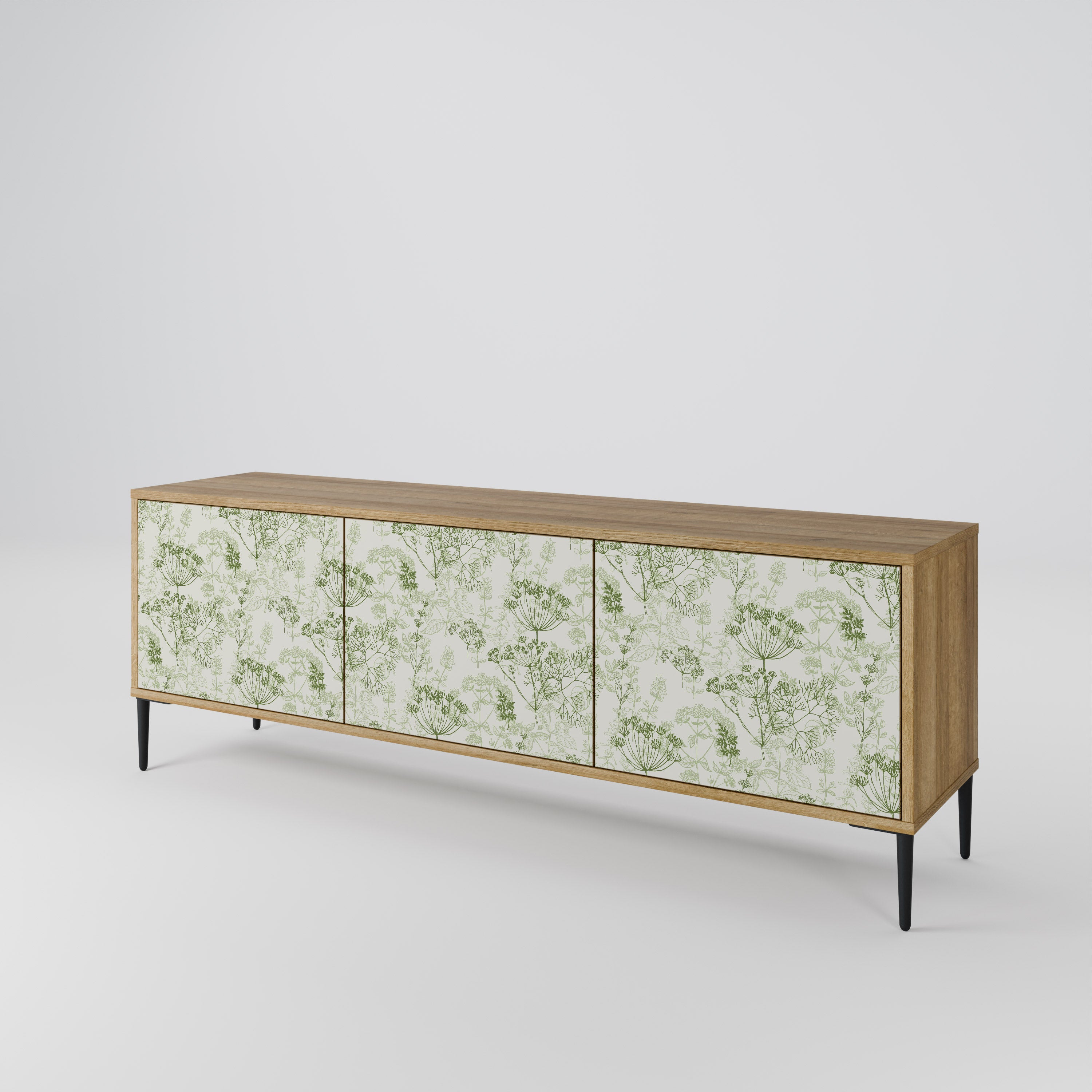 FENNEL BALDACHIN Mueble TV de 3 puertas efecto roble
