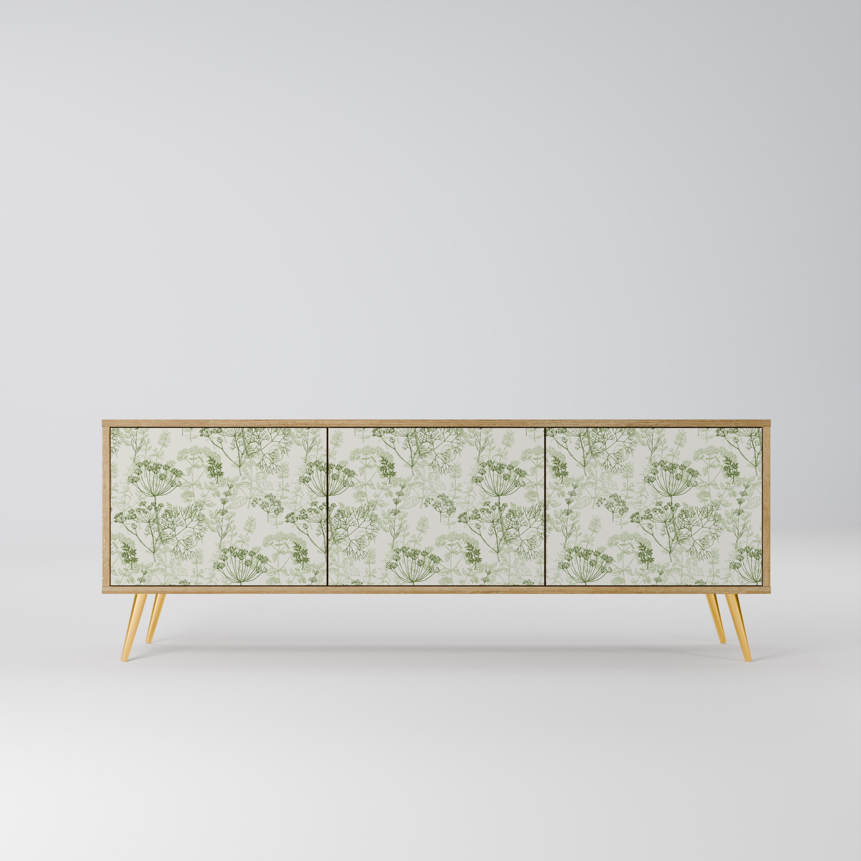 FENNEL BALDACHIN Mueble TV de 3 puertas efecto roble