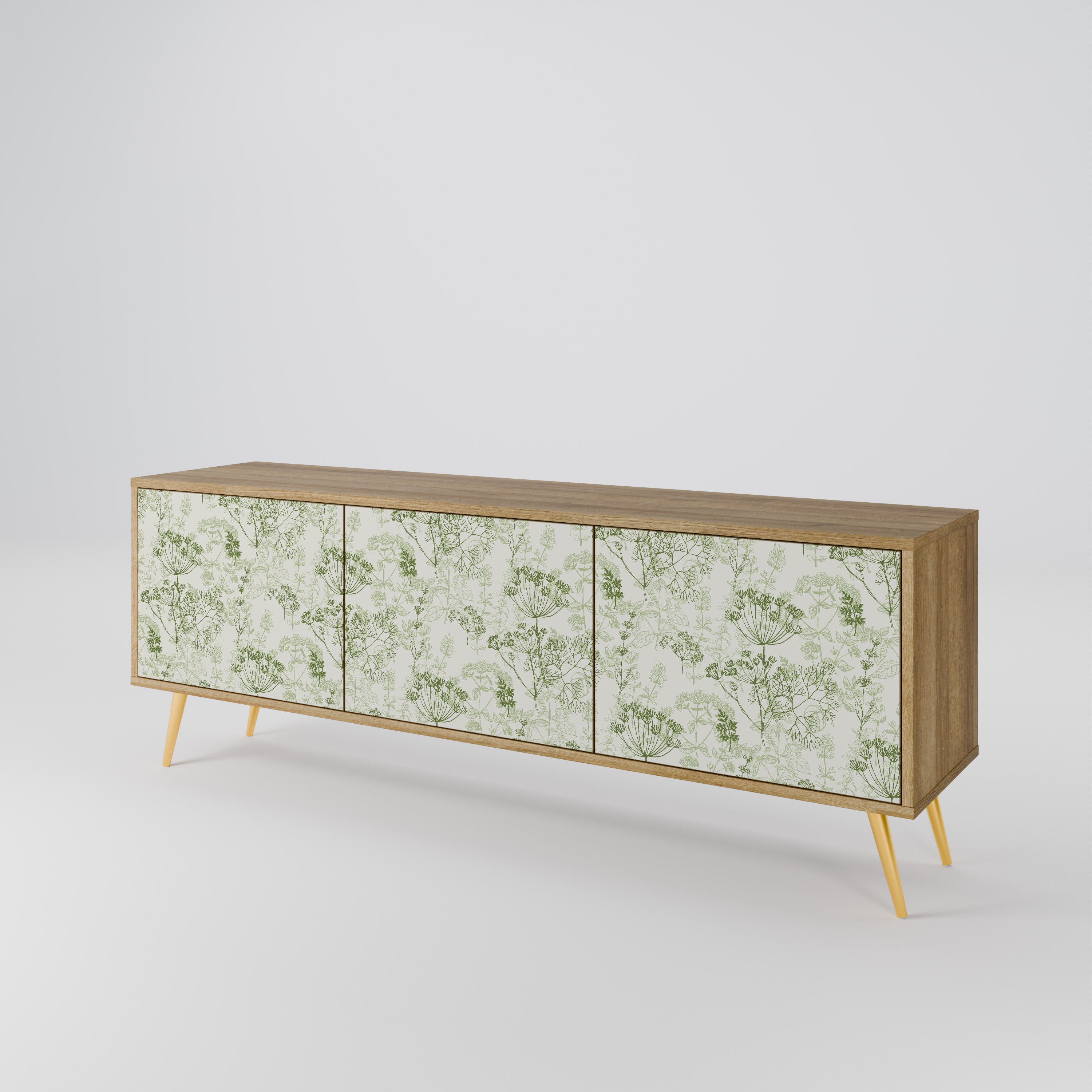 FENNEL BALDACHIN Mueble TV de 3 puertas efecto roble