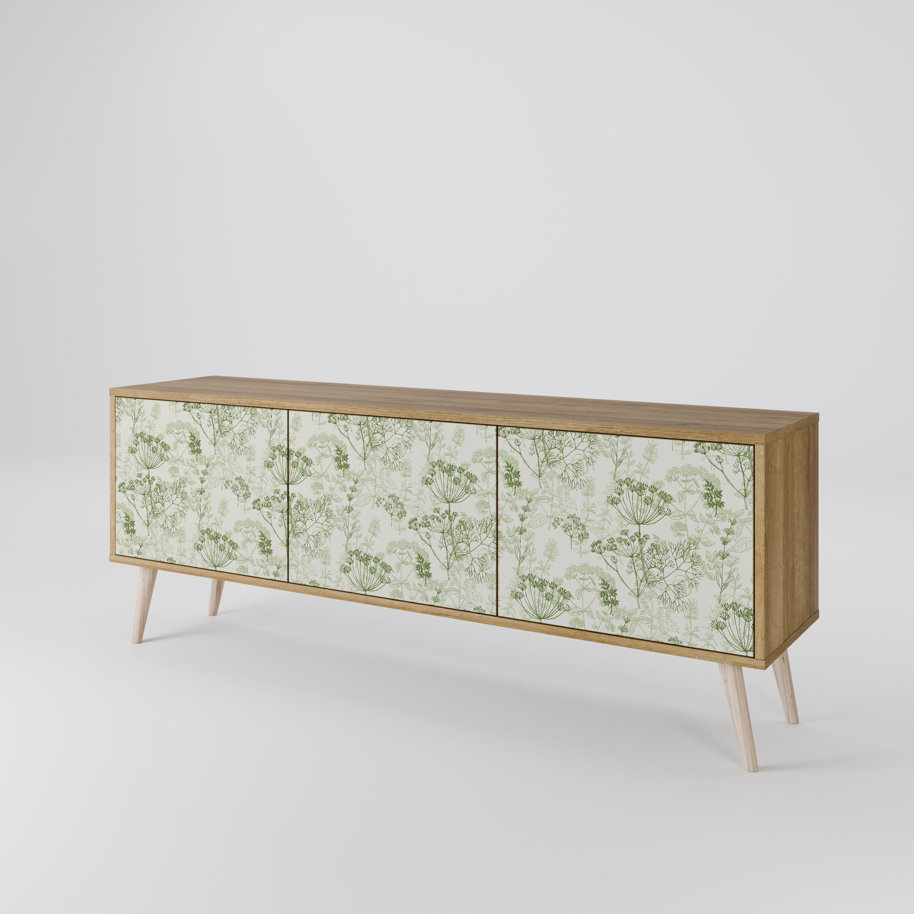 FENNEL BALDACHIN Mueble TV de 3 puertas efecto roble