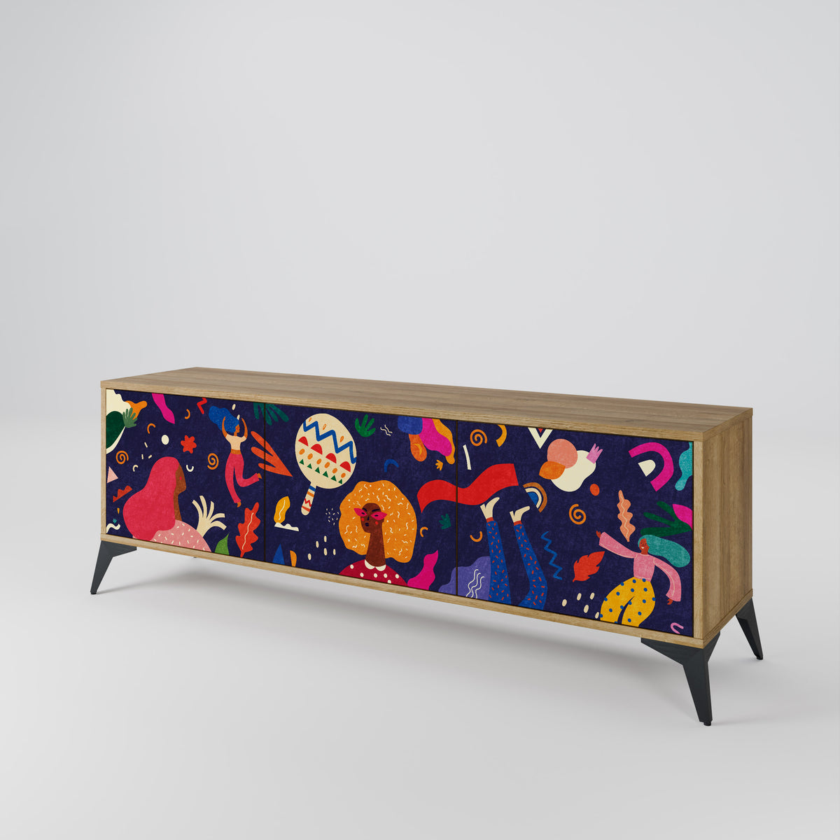 FESTIVE PLEASURES Mueble de TV de 3 Puertas