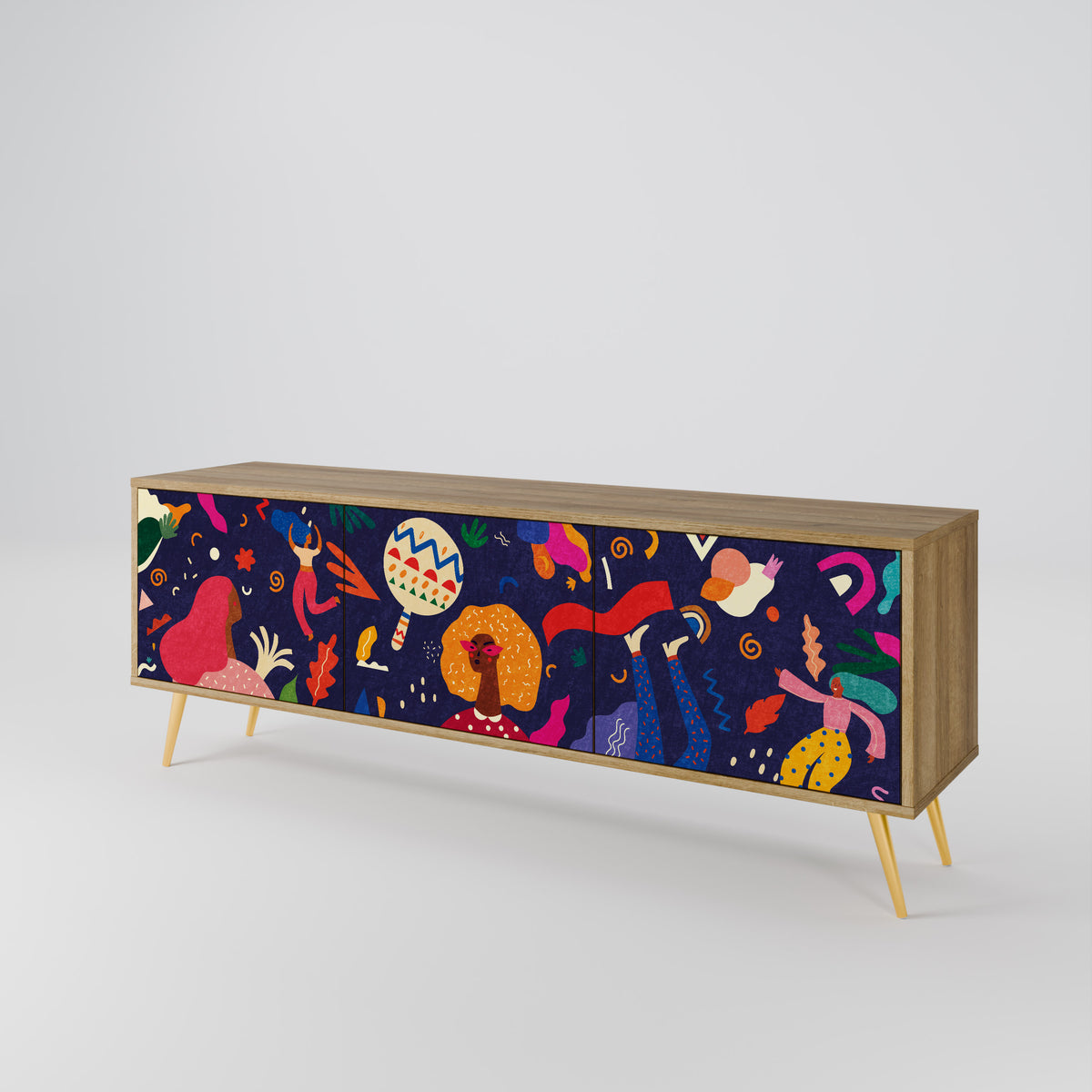 FESTIVE PLEASURES Mueble de TV de 3 Puertas