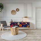 FESTIVE PLEASURES 3-Door TV Stand in Oak Effect