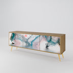 VELVET CROSSING 3-Door TV Stand in Oak Effect