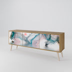 VELVET CROSSING 3-Door TV Stand in Oak Effect