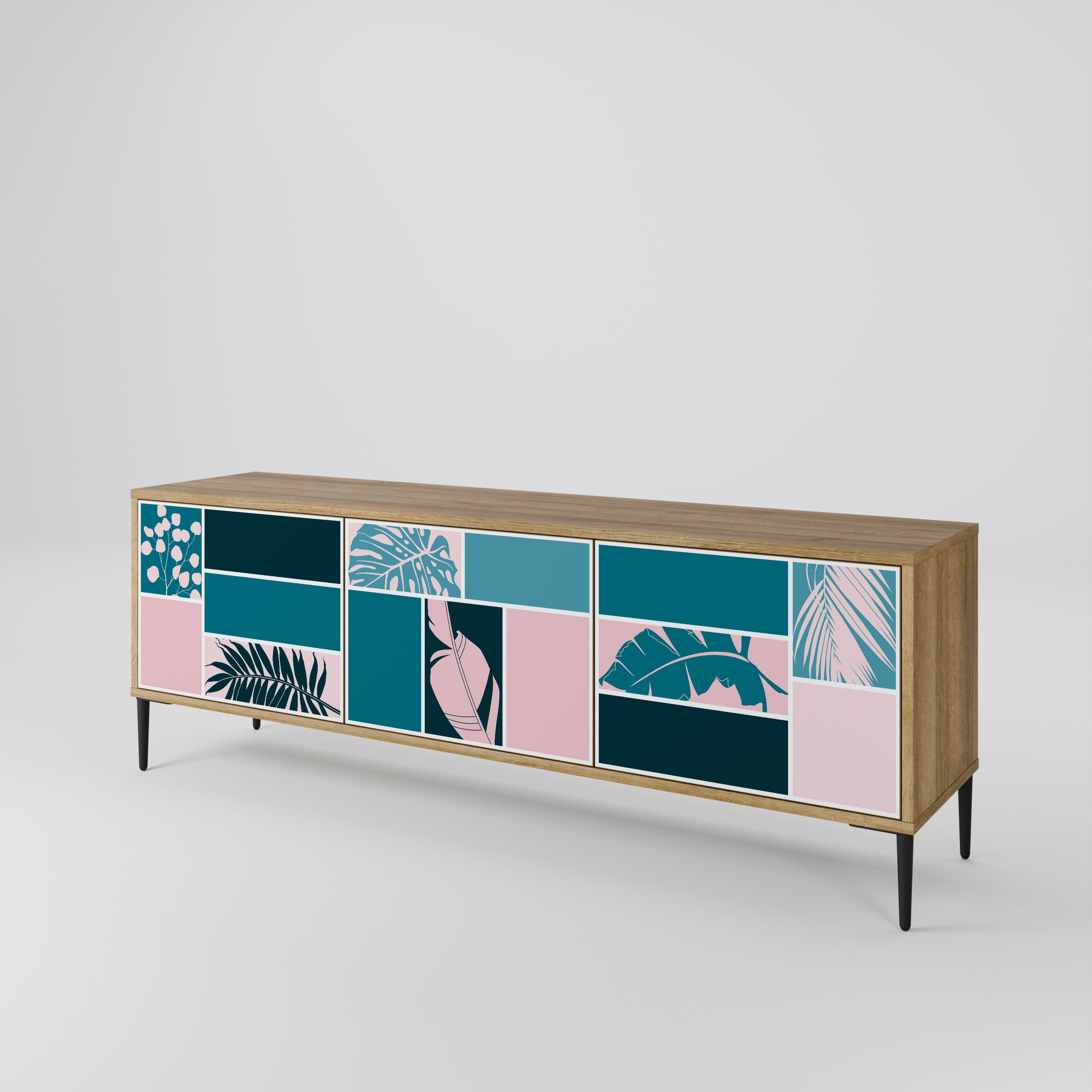 COMBINATION OF SHAPES 3-Door TV Cabinet