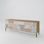 TROPICAL SHAPES 3-Door TV Stand in Oak Effect