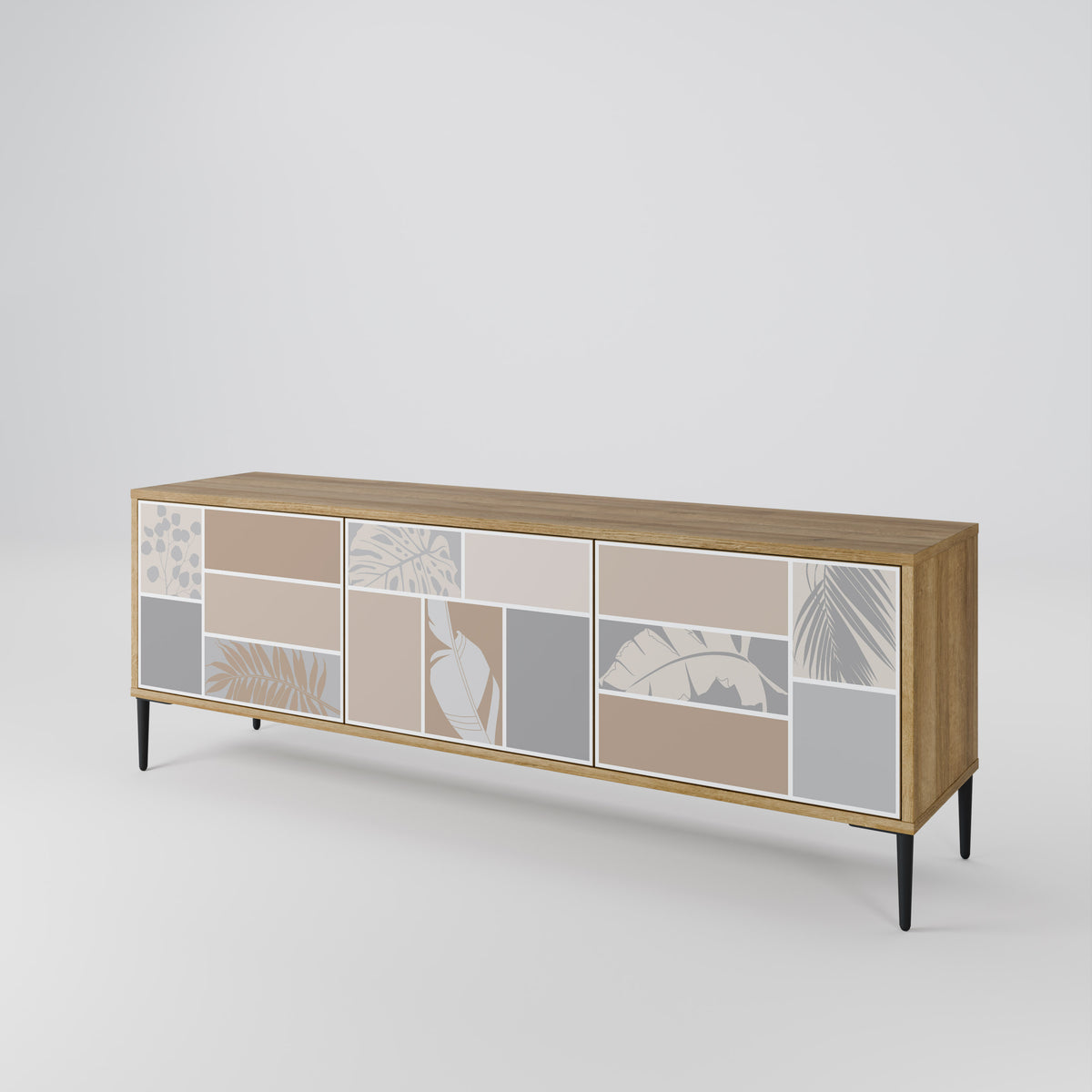 TROPICAL SHAPES Mueble de TV de 3 Puertas
