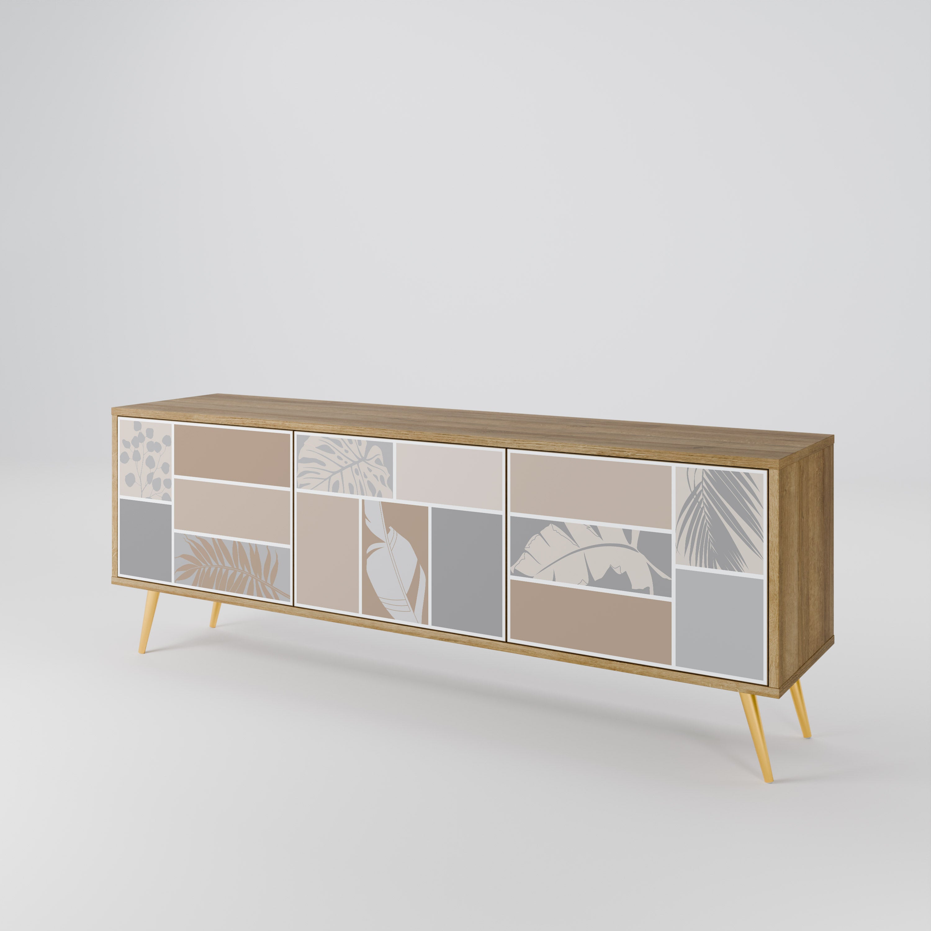TROPICAL SHAPES Mueble de TV de 3 Puertas