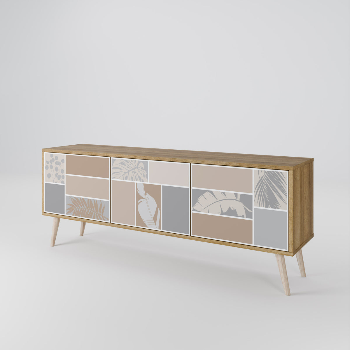TROPICAL SHAPES Mueble de TV de 3 Puertas