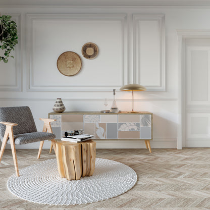 TROPICAL SHAPES Mueble de TV de 3 Puertas