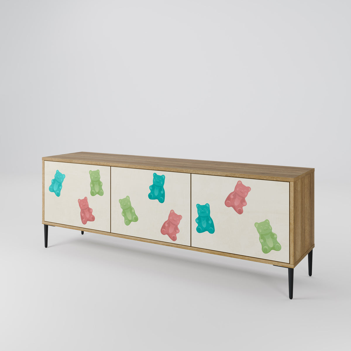 GUMMY BEARS Mueble de TV de 3 Puertas