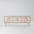 DELICATE BEAUTY 3-Door TV Stand in Oak Effect