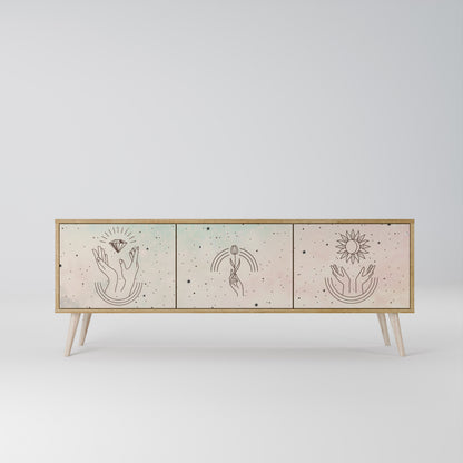 DELICATE BEAUTY Mueble de TV de 3 Puertas