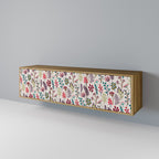 AUTUMN SUNDRIES Mueble de TV de 3 Puertas en Efecto Roble