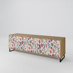 AUTUMN SUNDRIES Mueble de TV de 3 Puertas en Efecto Roble
