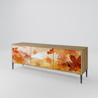 TRACES OF AUTUMN Mueble de TV de 3 Puertas en Efecto Roble