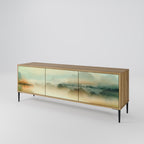 MORNING BY THE LAKE 3-Door TV Stand in Oak Effect