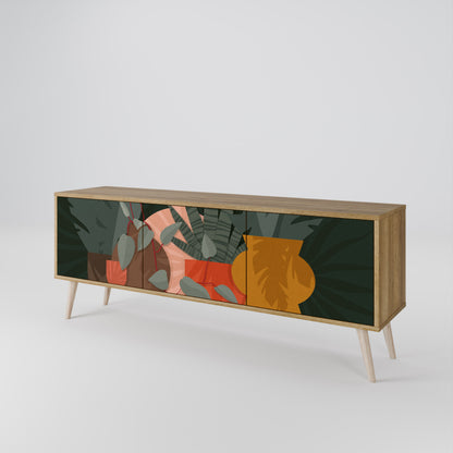 TROPICAL COMPOSITION Mueble de TV de 3 Puertas