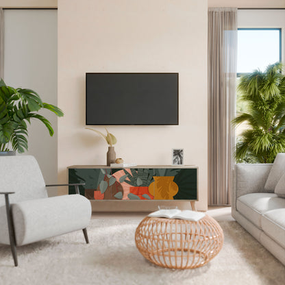 TROPICAL COMPOSITION Mueble de TV de 3 Puertas