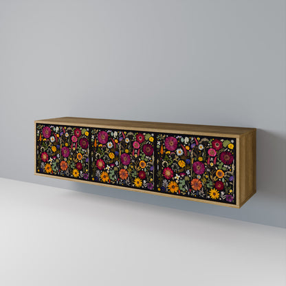 MIDNIGHT GARDEN Mueble de TV de 3 Puertas