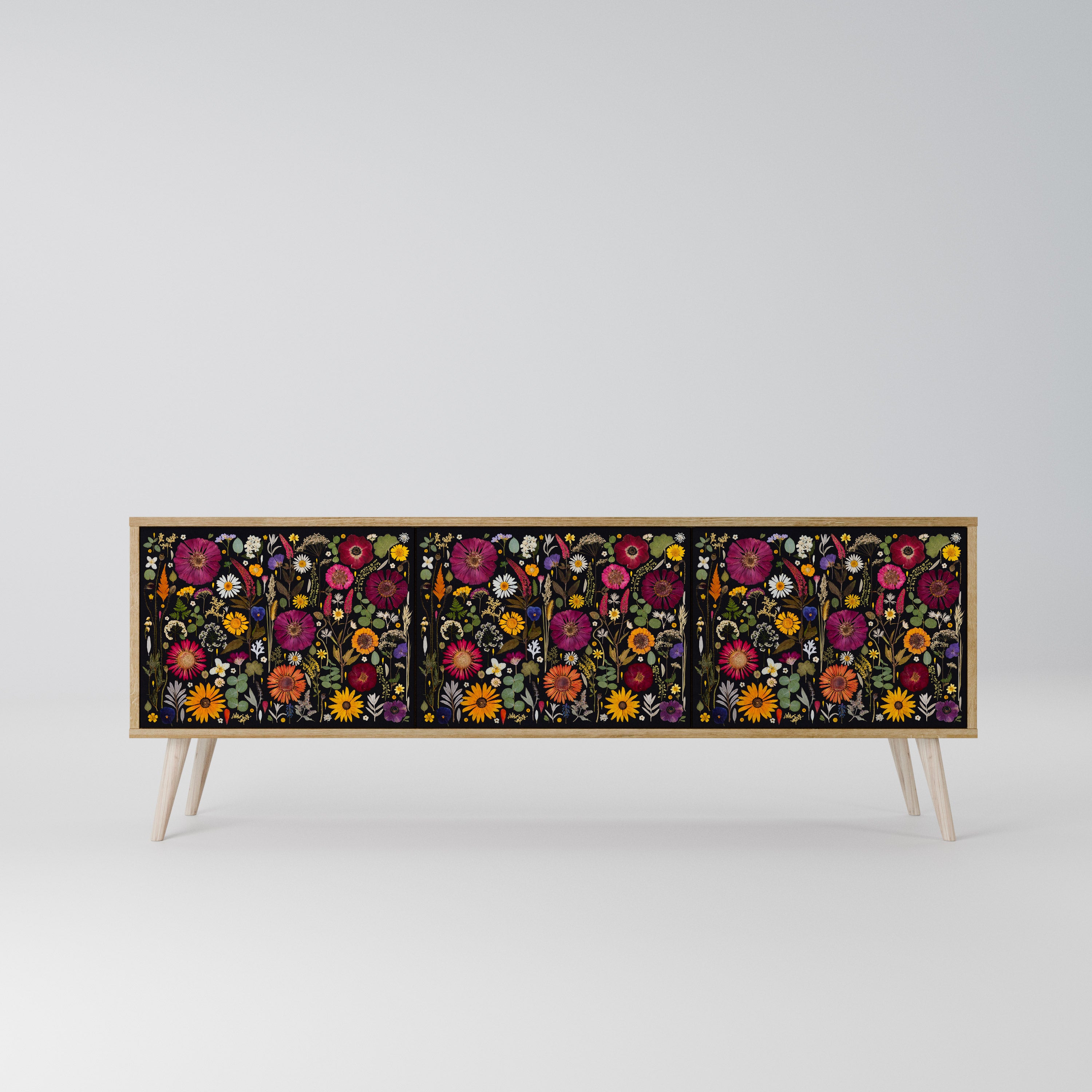 MIDNIGHT GARDEN 3-Door TV Cabinet