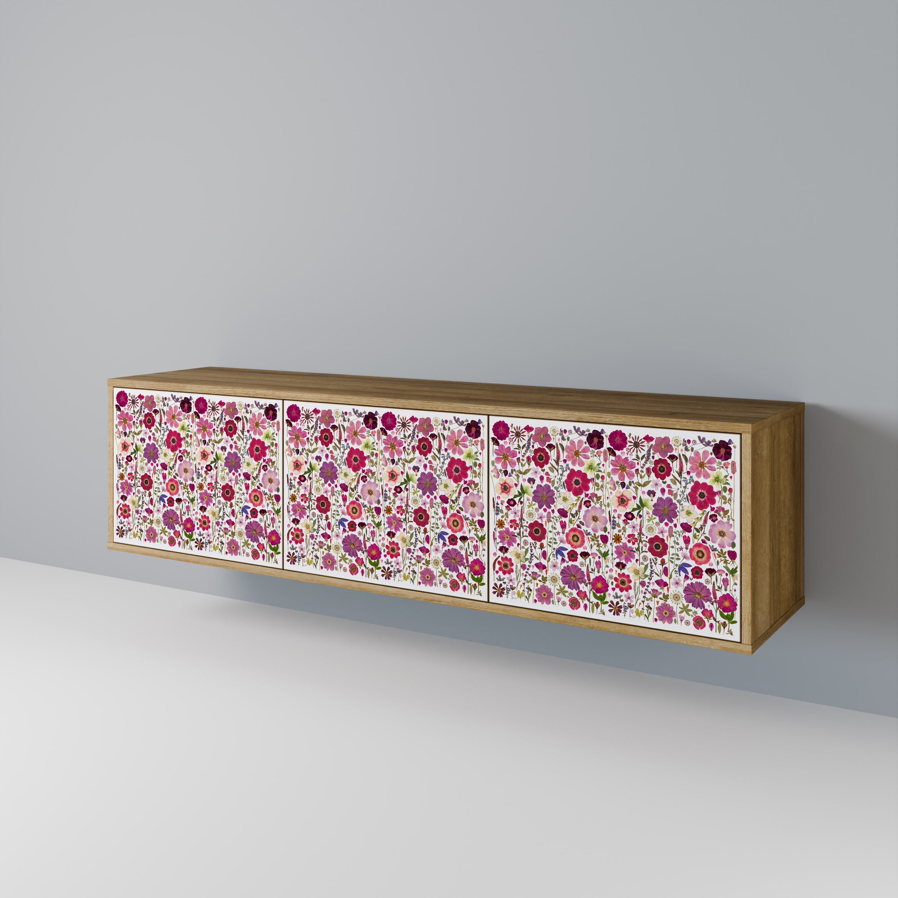 PETAL GARDEN Mueble de TV de 3 Puertas
