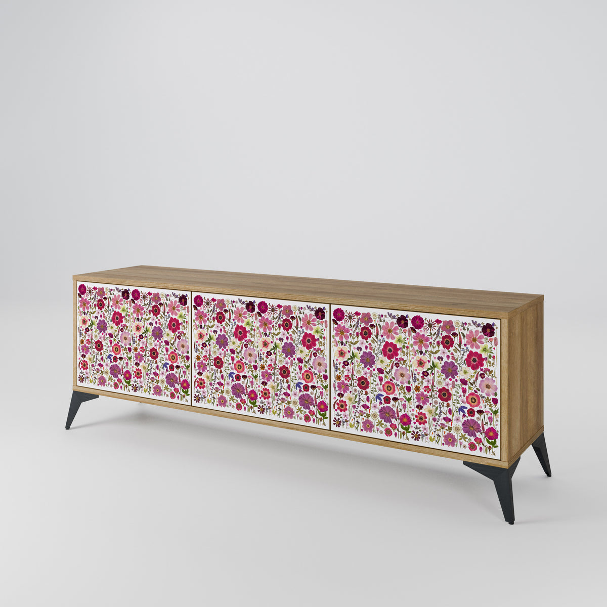 PETAL GARDEN 3-Door TV Cabinet