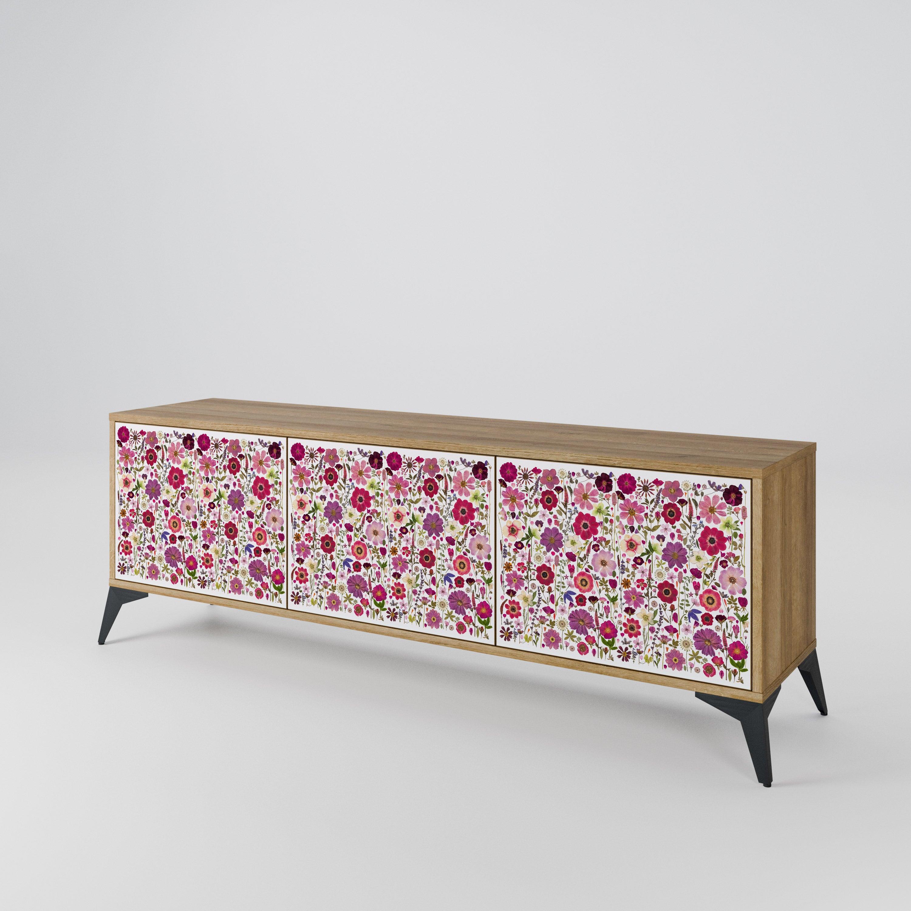 PETAL GARDEN Mueble de TV de 3 Puertas