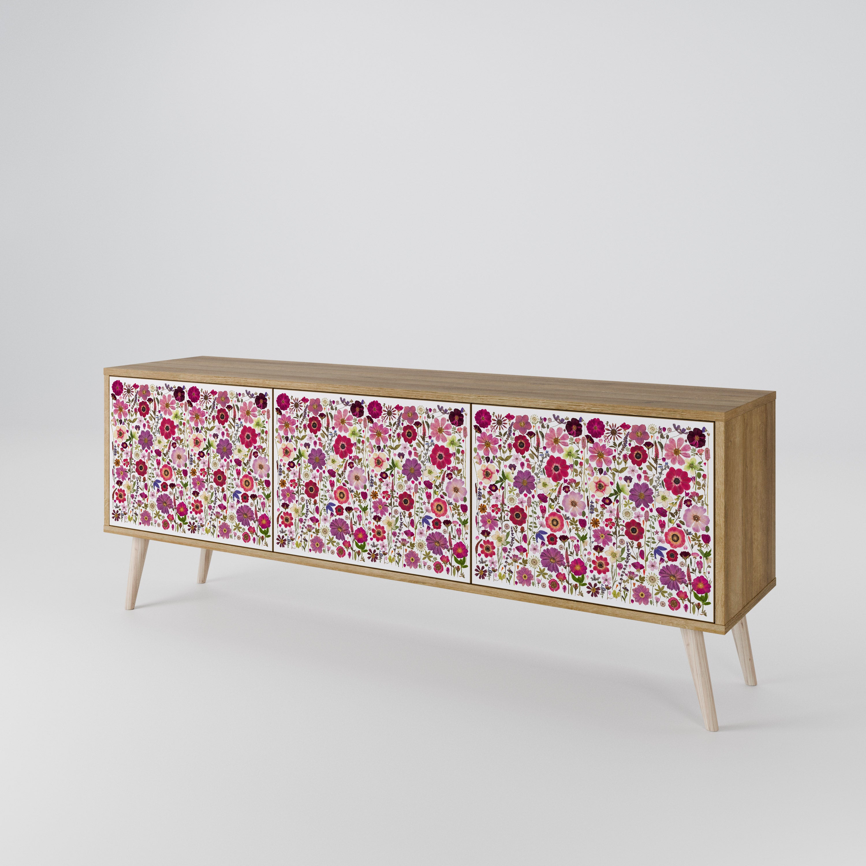 PETAL GARDEN Mueble de TV de 3 Puertas