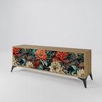 SPROUTING GRACE Mueble de TV de 3 Puertas en Efecto Roble