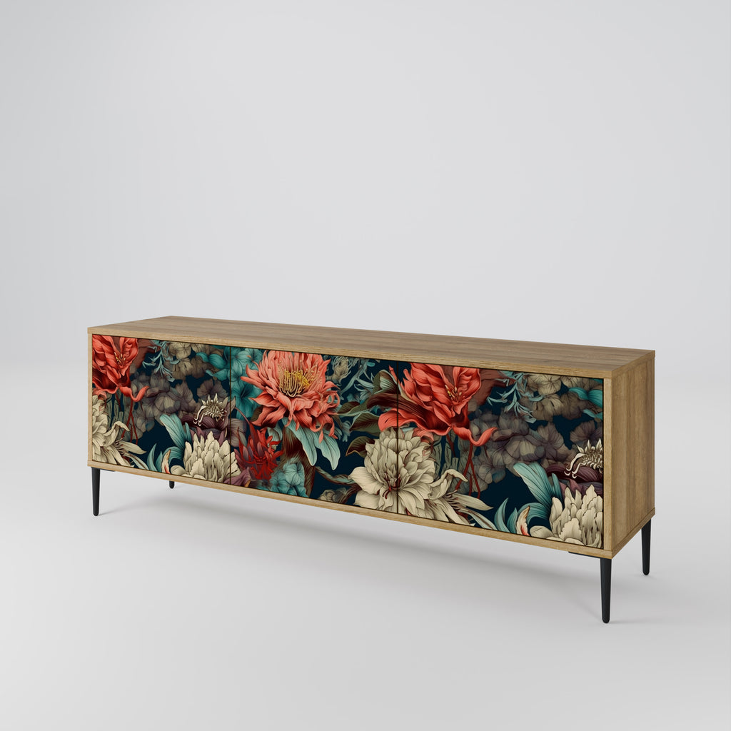 SPROUTING GRACE 3-Door TV Stand in Oak Effect