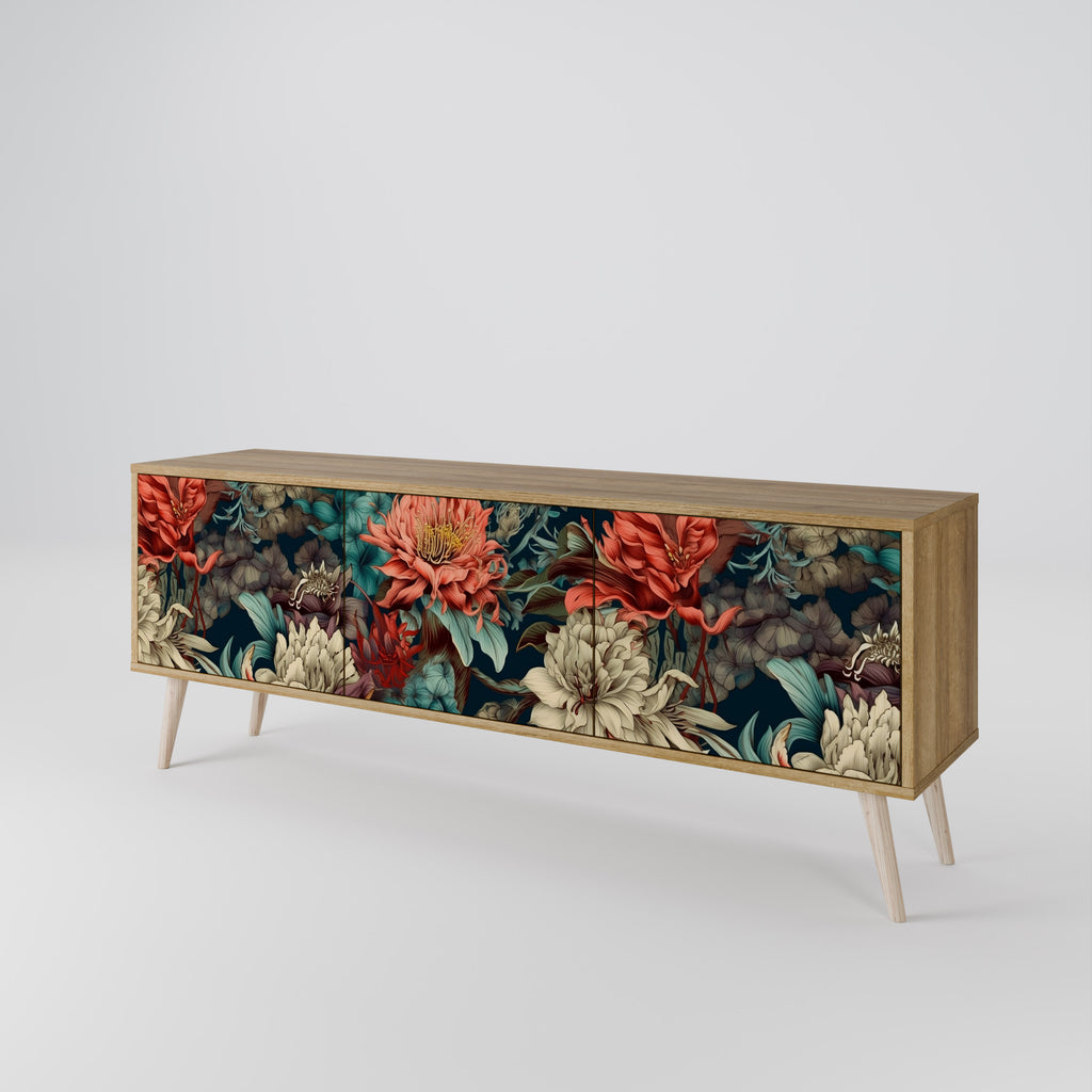 SPROUTING GRACE 3-Door TV Stand in Oak Effect