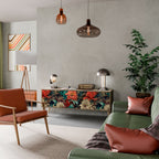 SPROUTING GRACE Mueble de TV de 3 Puertas en Efecto Roble