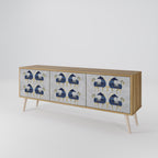 MAJESTIC STEED Mueble de TV de 3 Puertas