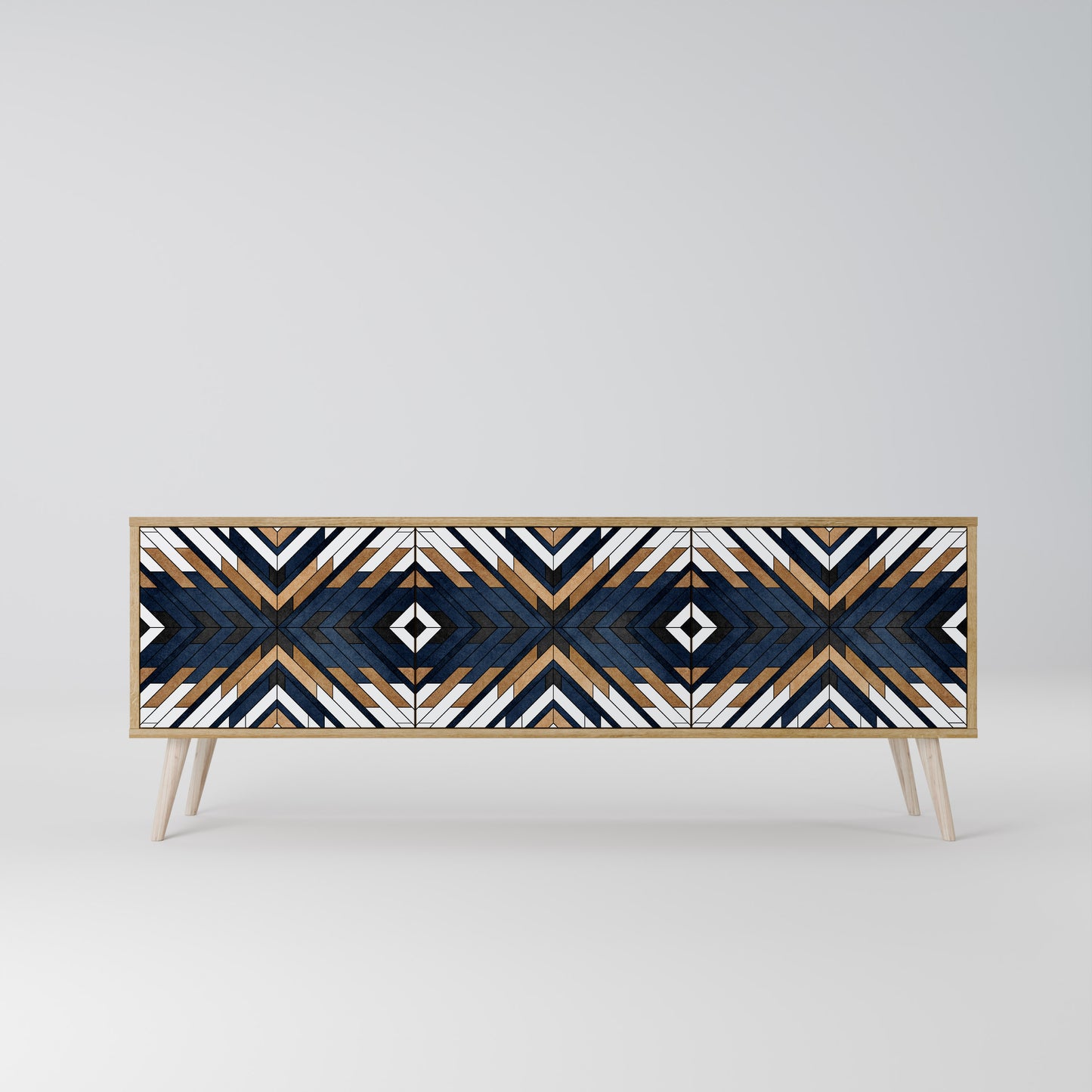 ARTFUL GEOMETRY Mueble de TV de 3 Puertas