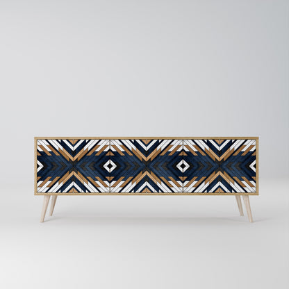 ARTFUL GEOMETRY Mueble de TV de 3 Puertas