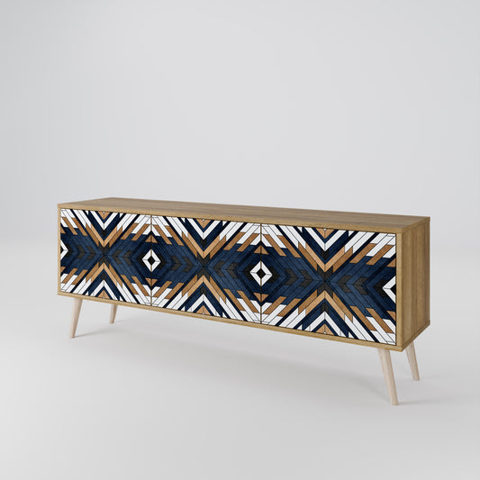 ARTFUL GEOMETRY Mueble de TV de 3 Puertas