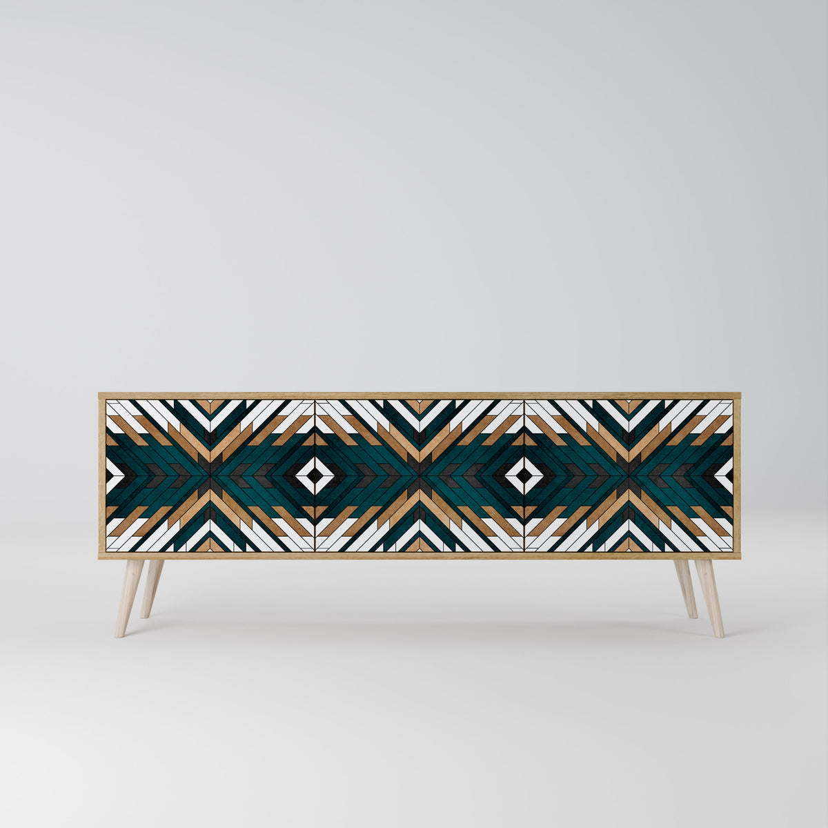 ARTISTIC GEOMETRY Mueble de TV de 3 Puertas
