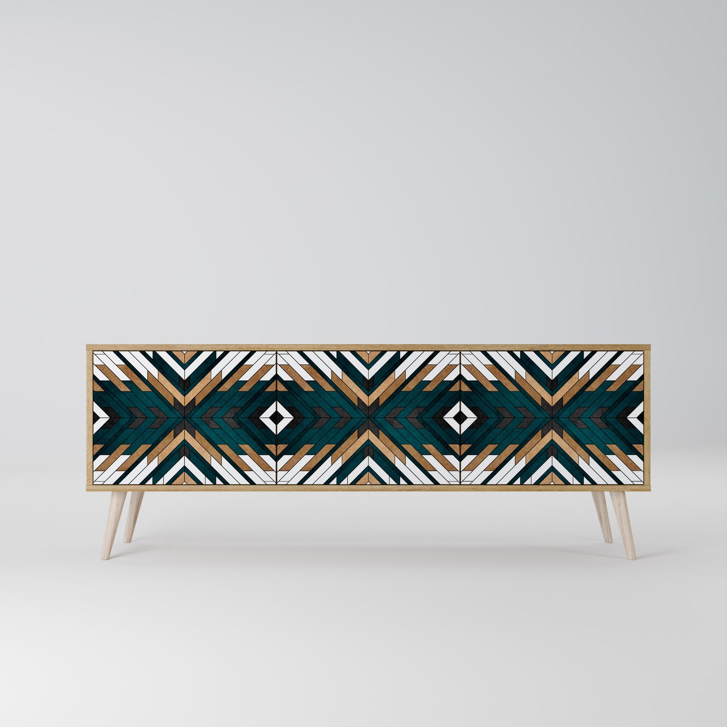 ARTISTIC GEOMETRY Mueble de TV de 3 Puertas