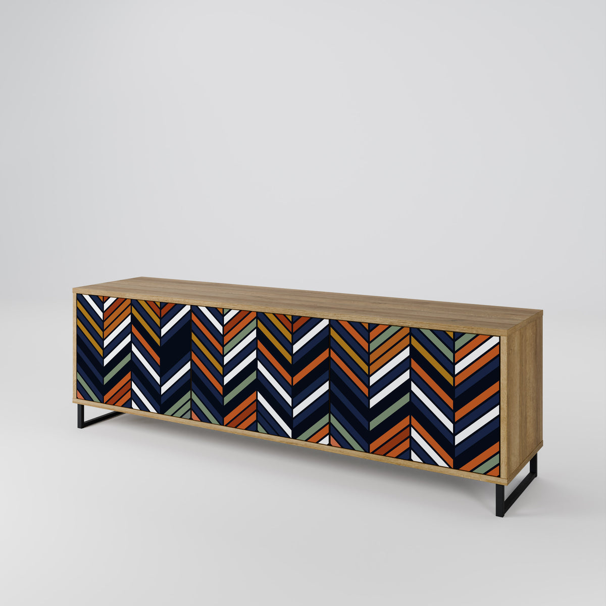 VIBRANT PATCHWORK Mueble de TV de 3 Puertas