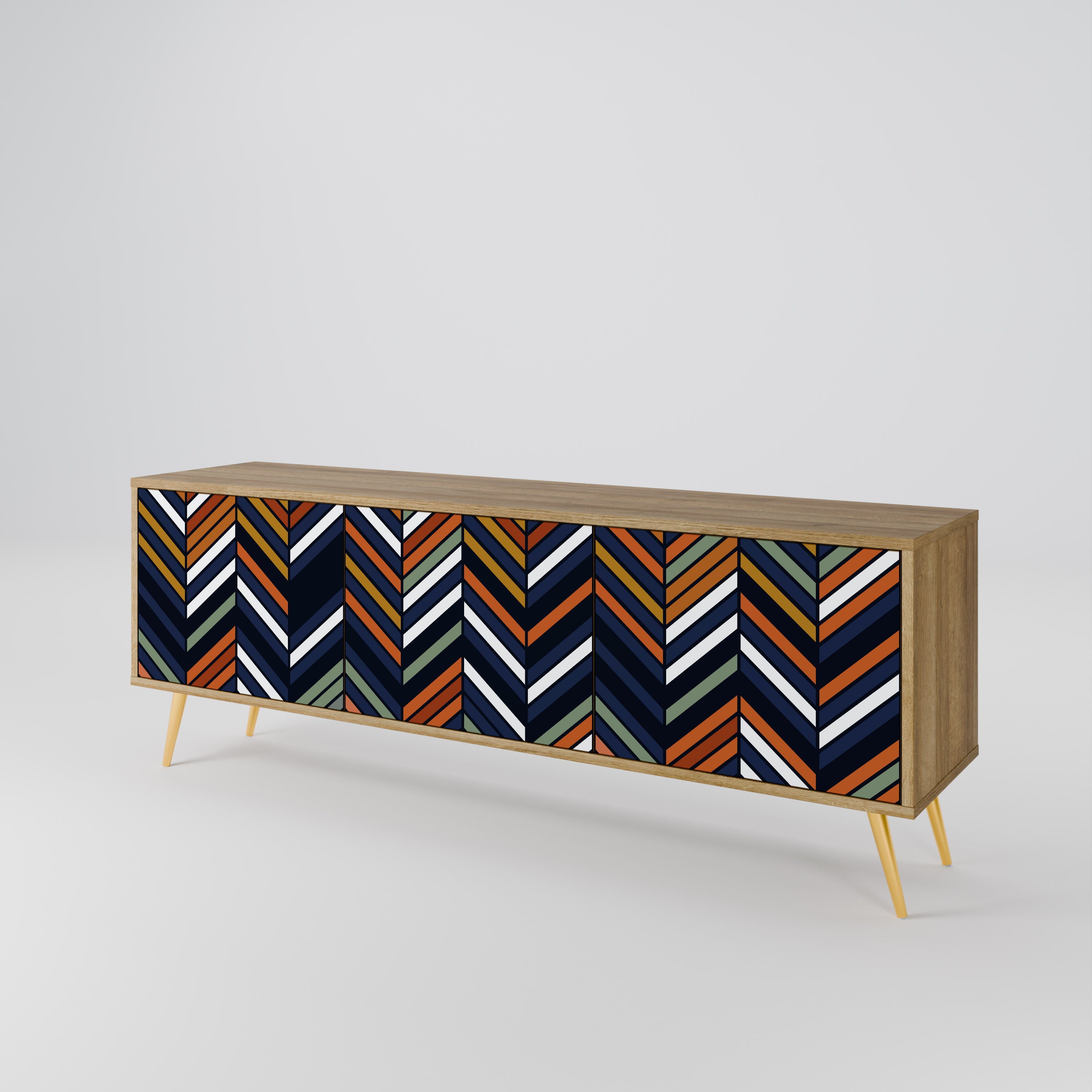 VIBRANT PATCHWORK Mueble de TV de 3 Puertas