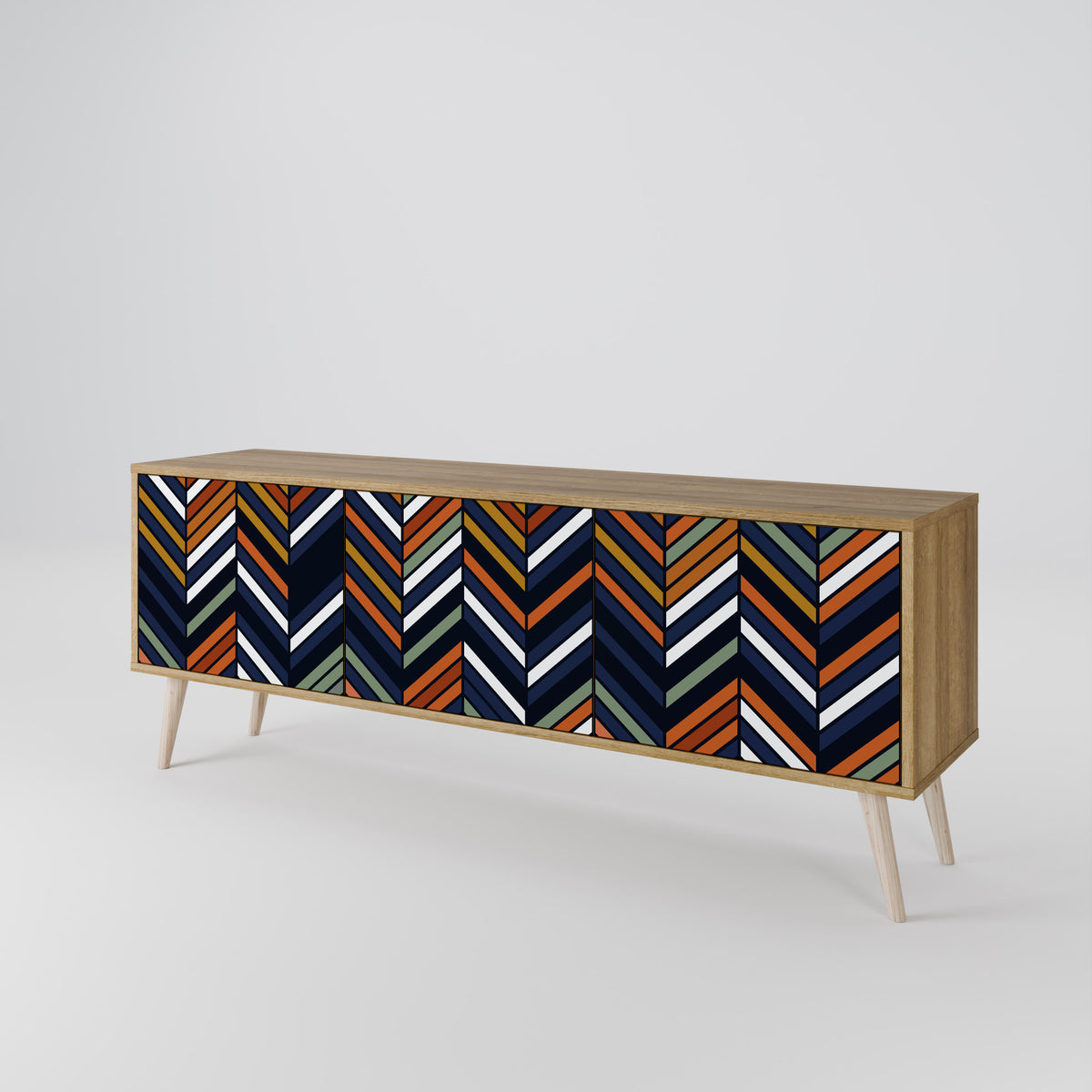 VIBRANT PATCHWORK Mueble de TV de 3 Puertas