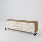 SPOTTED DAZE 3-Door TV Stand in Oak Effect