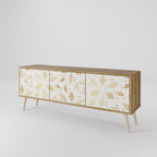 SPOTTED DAZE 3-Door TV Stand in Oak Effect