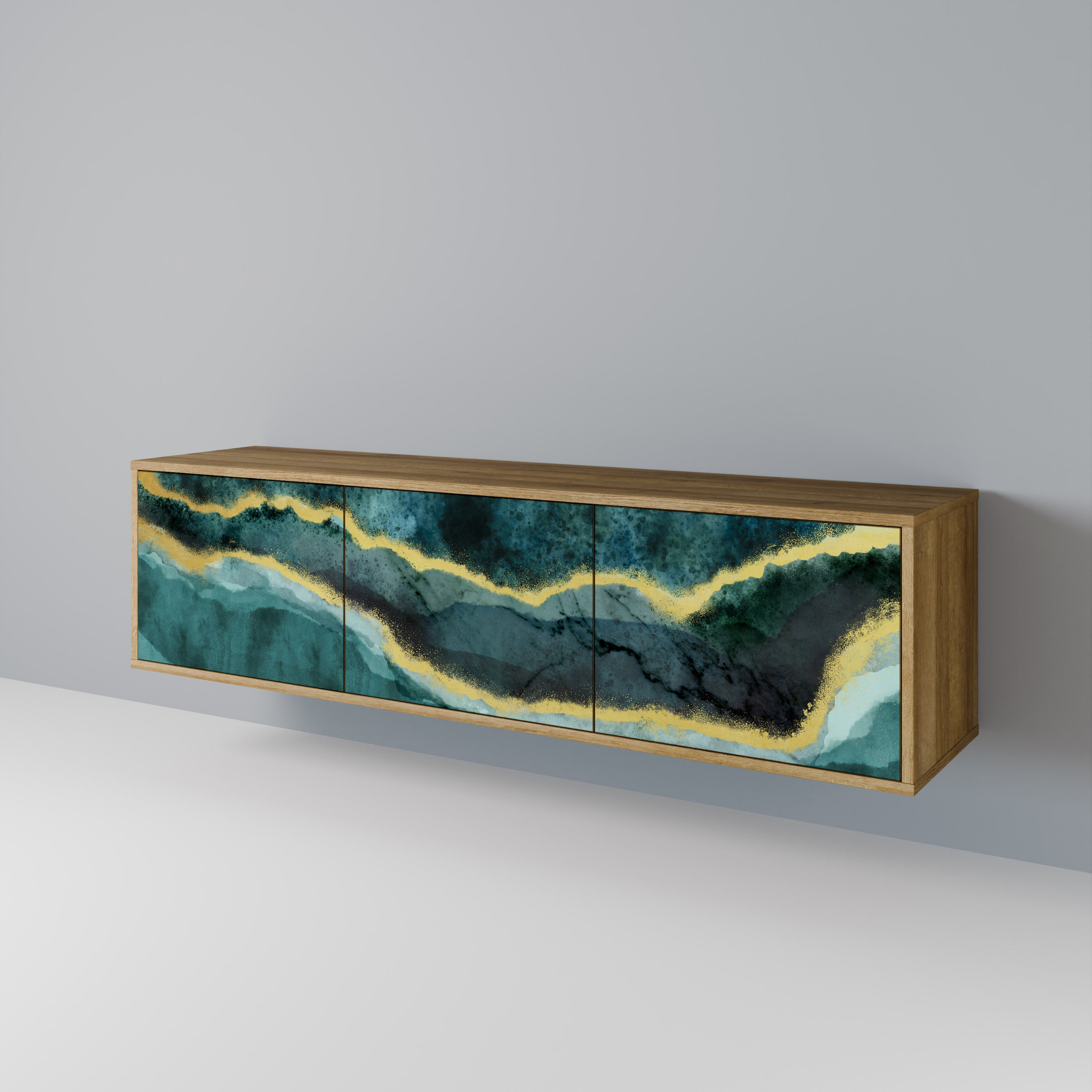 GOLDRUSH ODYSSEY Mueble de TV de 3 Puertas